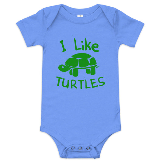 I Like Turtles Kid's Onesie