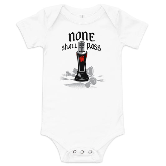 None Shall Pass Black Knight Kid's Onesie