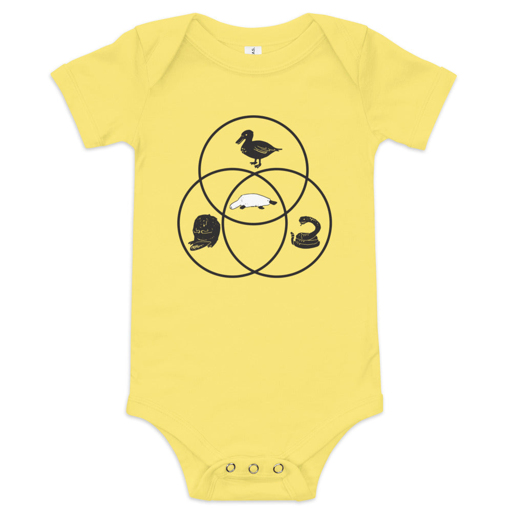 Platypus Venn Diagram Kid's Onesie