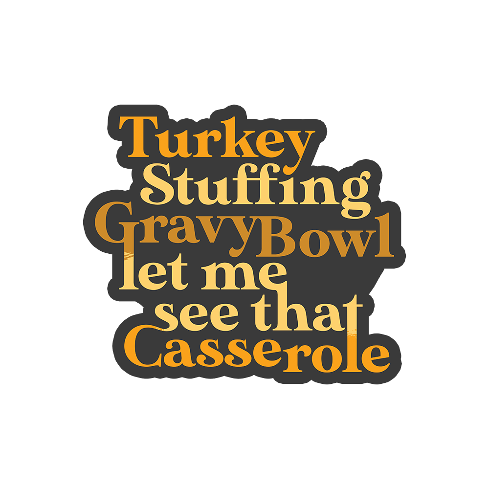 Turkey Stuffing Gravy Bowl Sticker