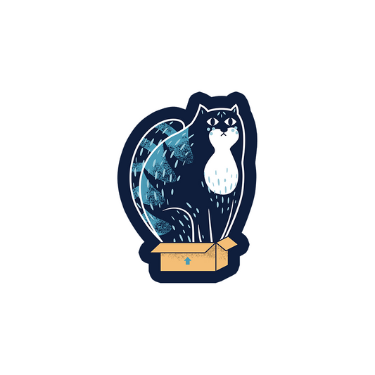 Cat In A Box Sticker