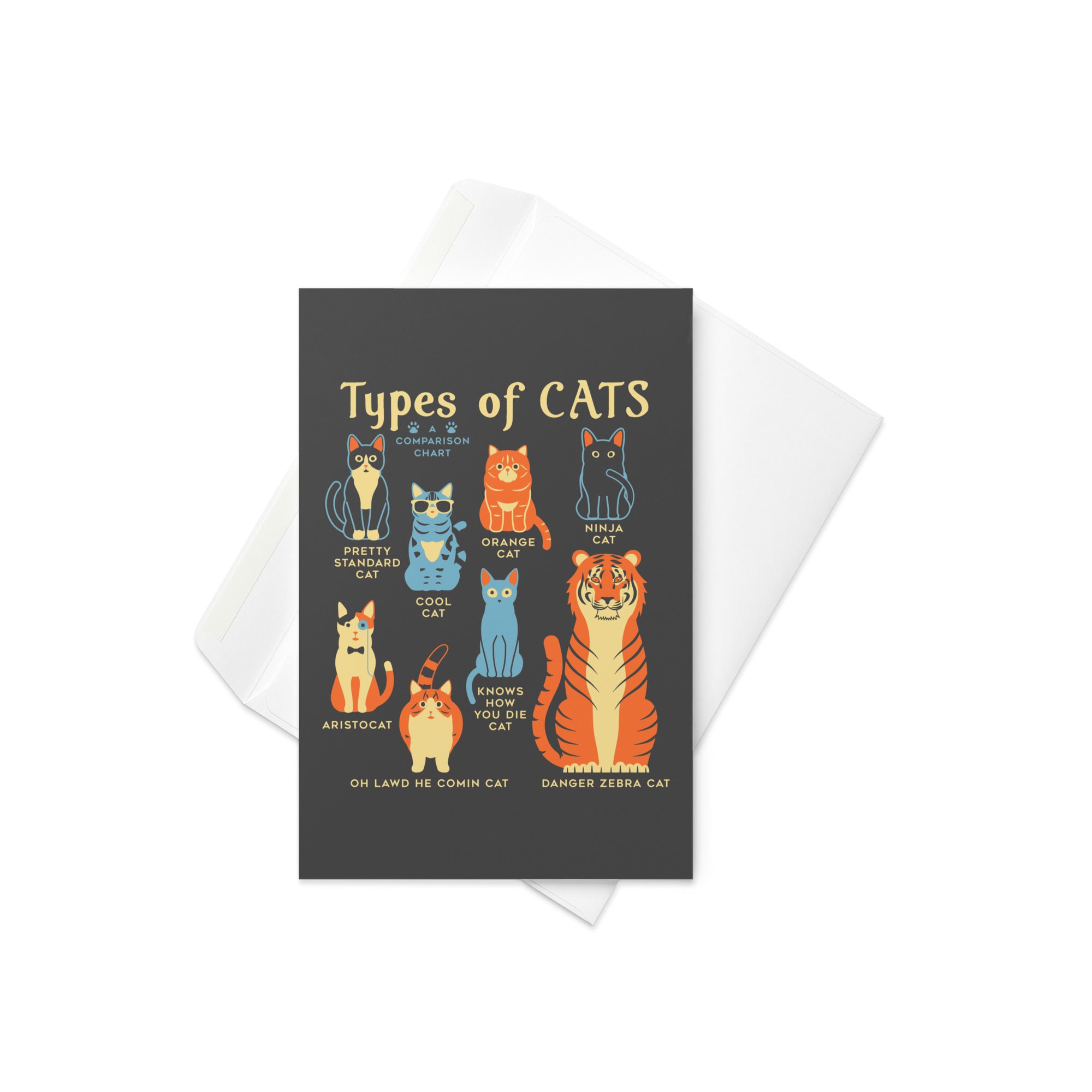 Types Of Cats Greeting Card – SnorgTees.com
