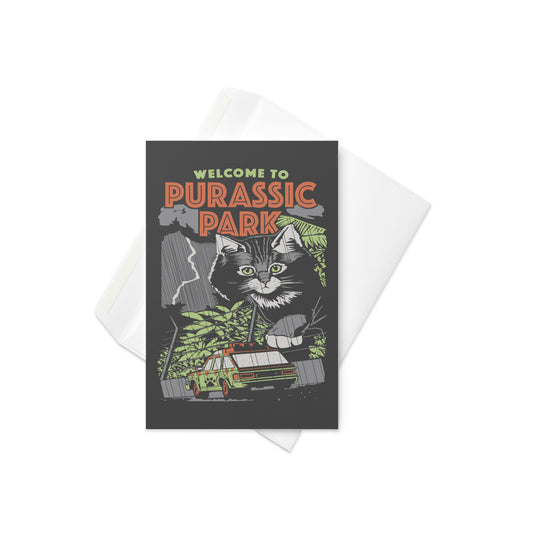 Purassic Park Greeting Card