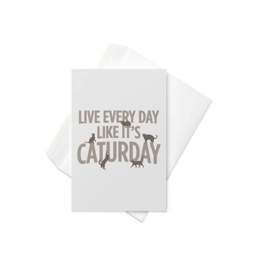 Live Every Day Like It's Caturday Greeting Card