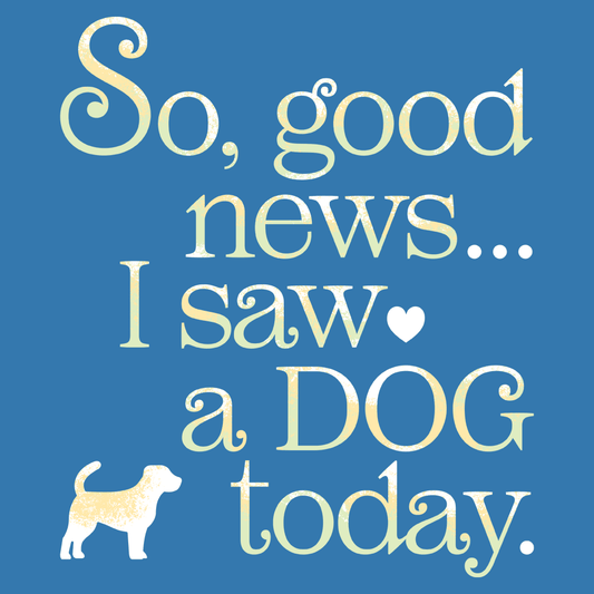 So Good News I Saw A Dog Today