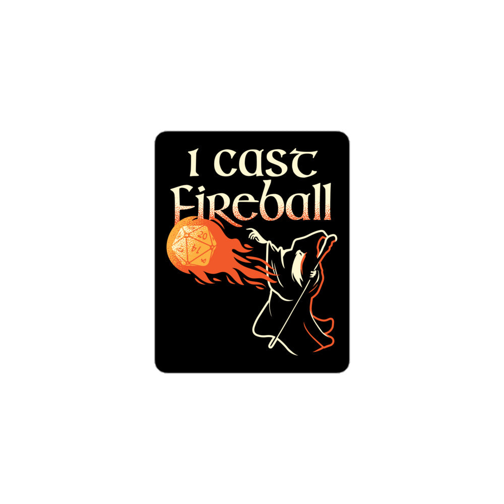 I Cast Fireball Sticker – SnorgTees.com