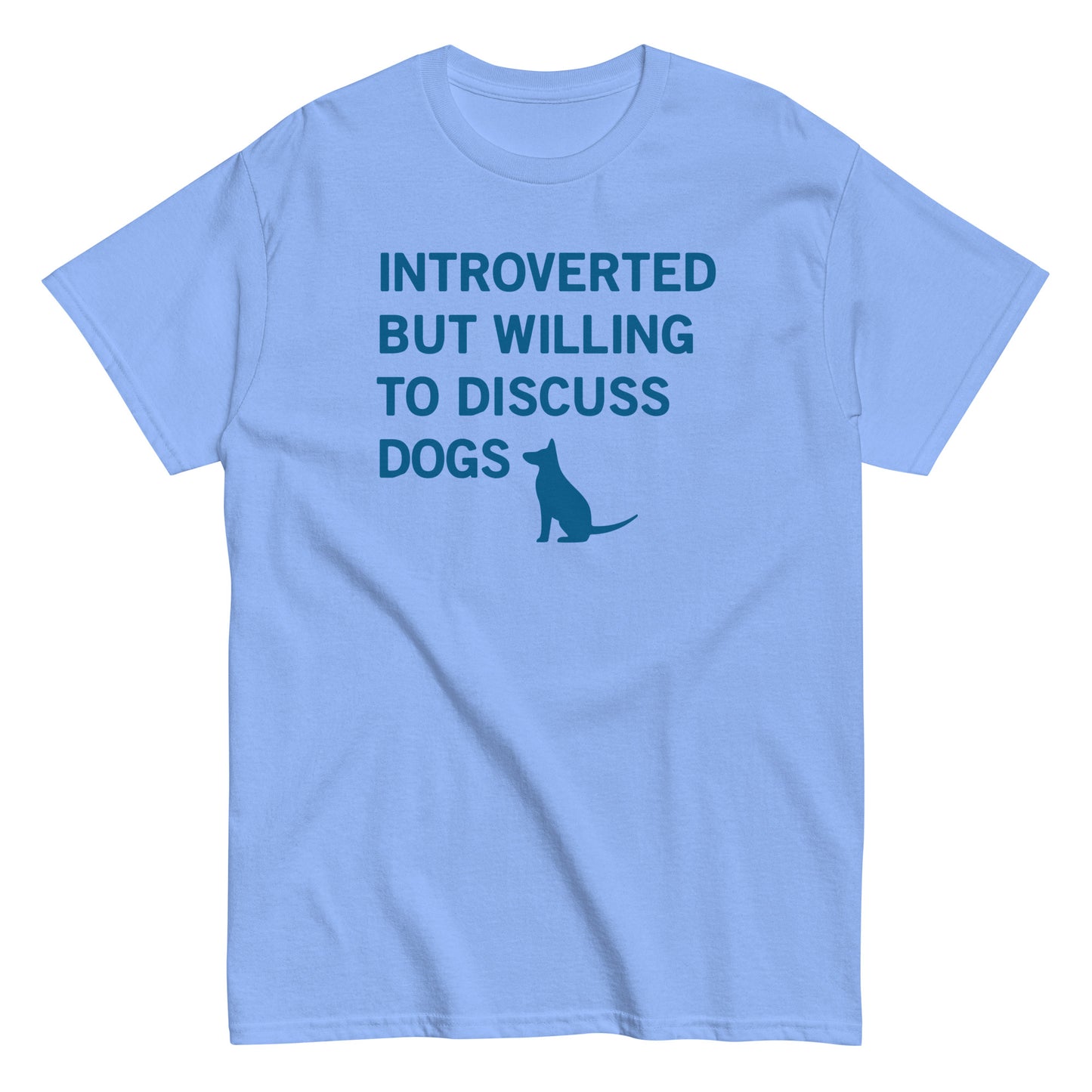 Introverted But Willing To Discuss Dogs Men's Classic Tee
