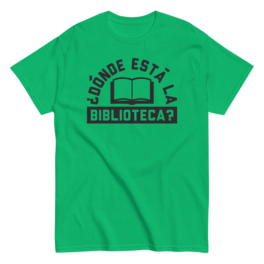 Donde Esta La Biblioteca? Men's Classic Tee