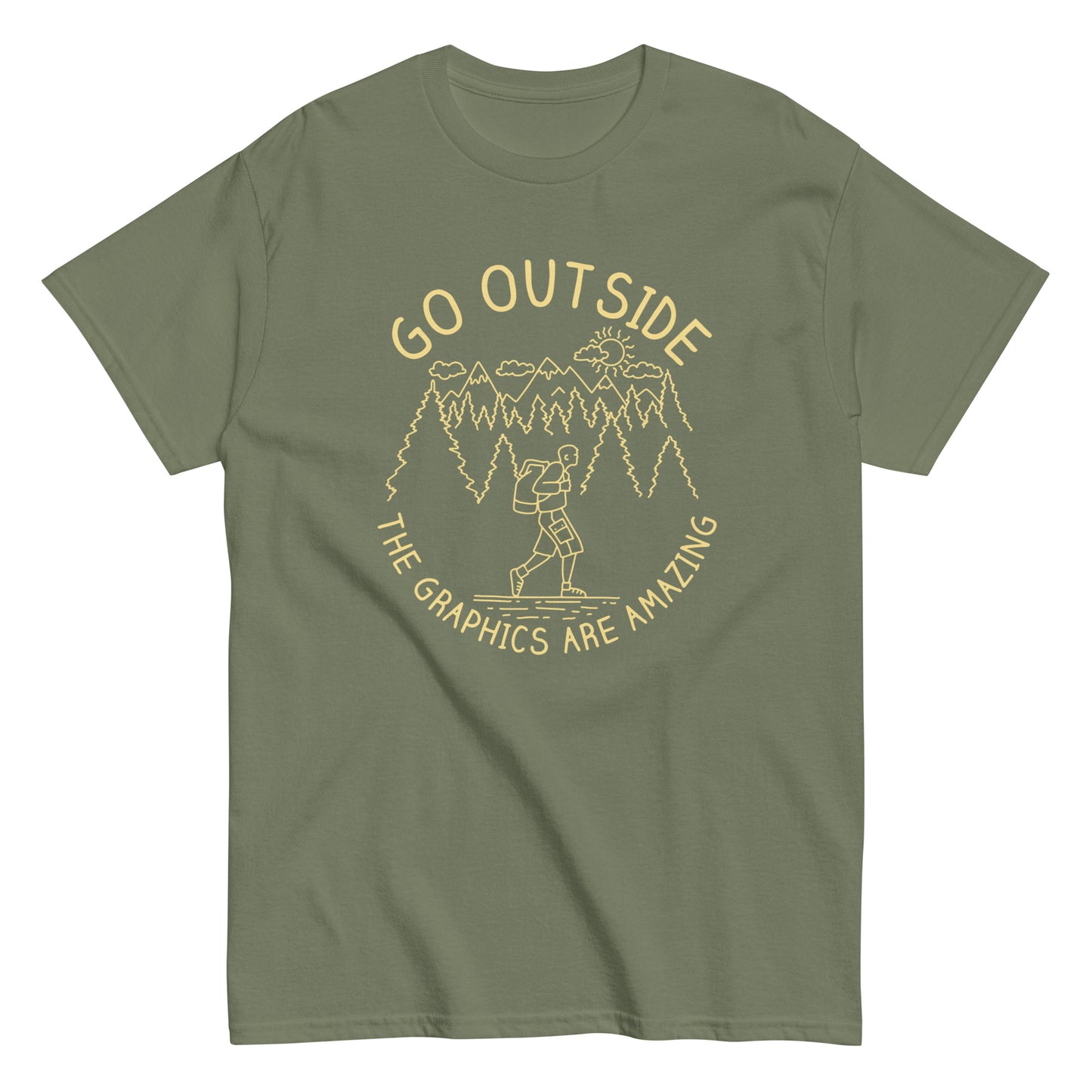 Go Outside The Graphics Are Amazing Men's Classic Tee