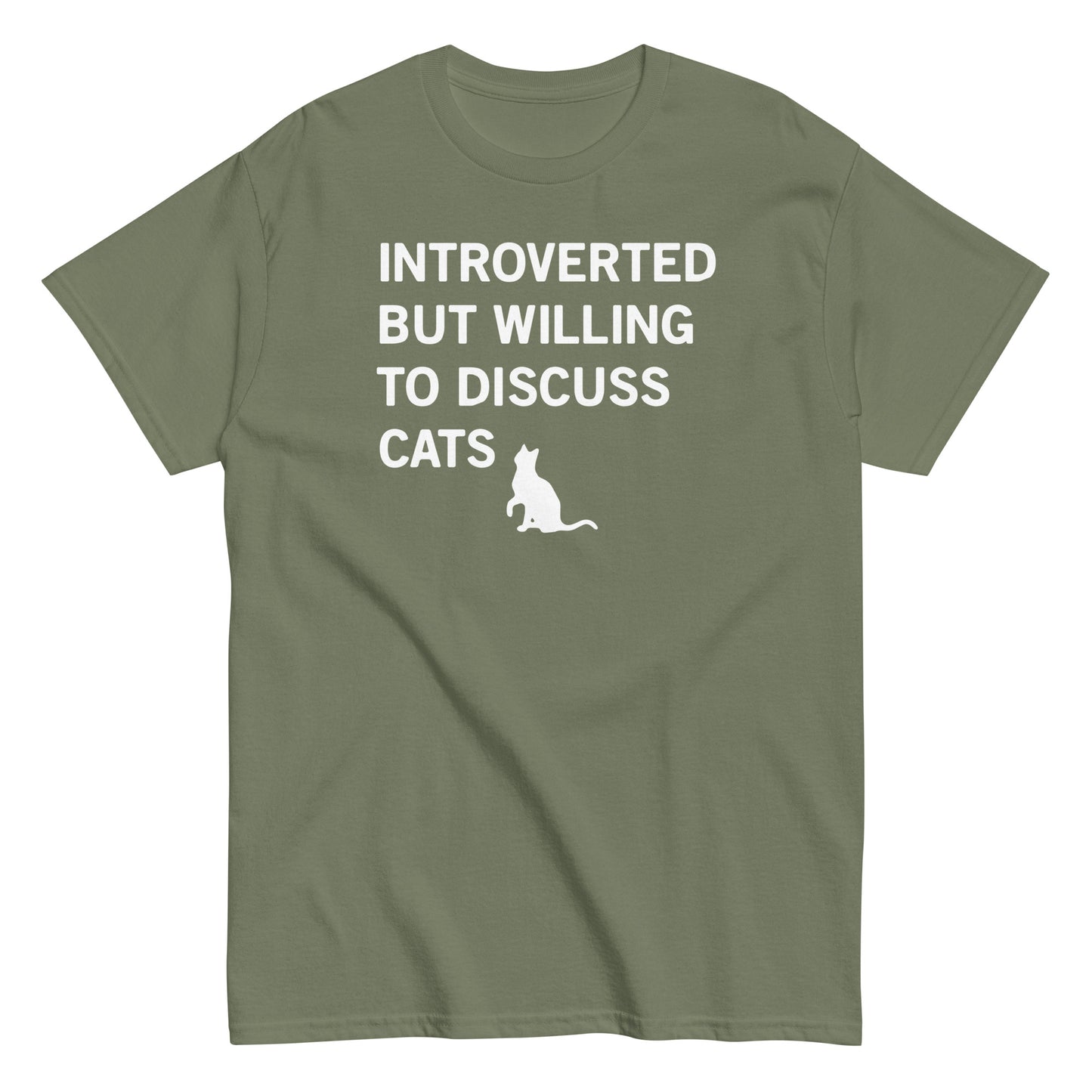 Introverted But Willing To Discuss Cats Men's Classic Tee