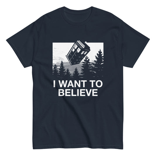 I Want To Believe Tardis Men's Classic Tee