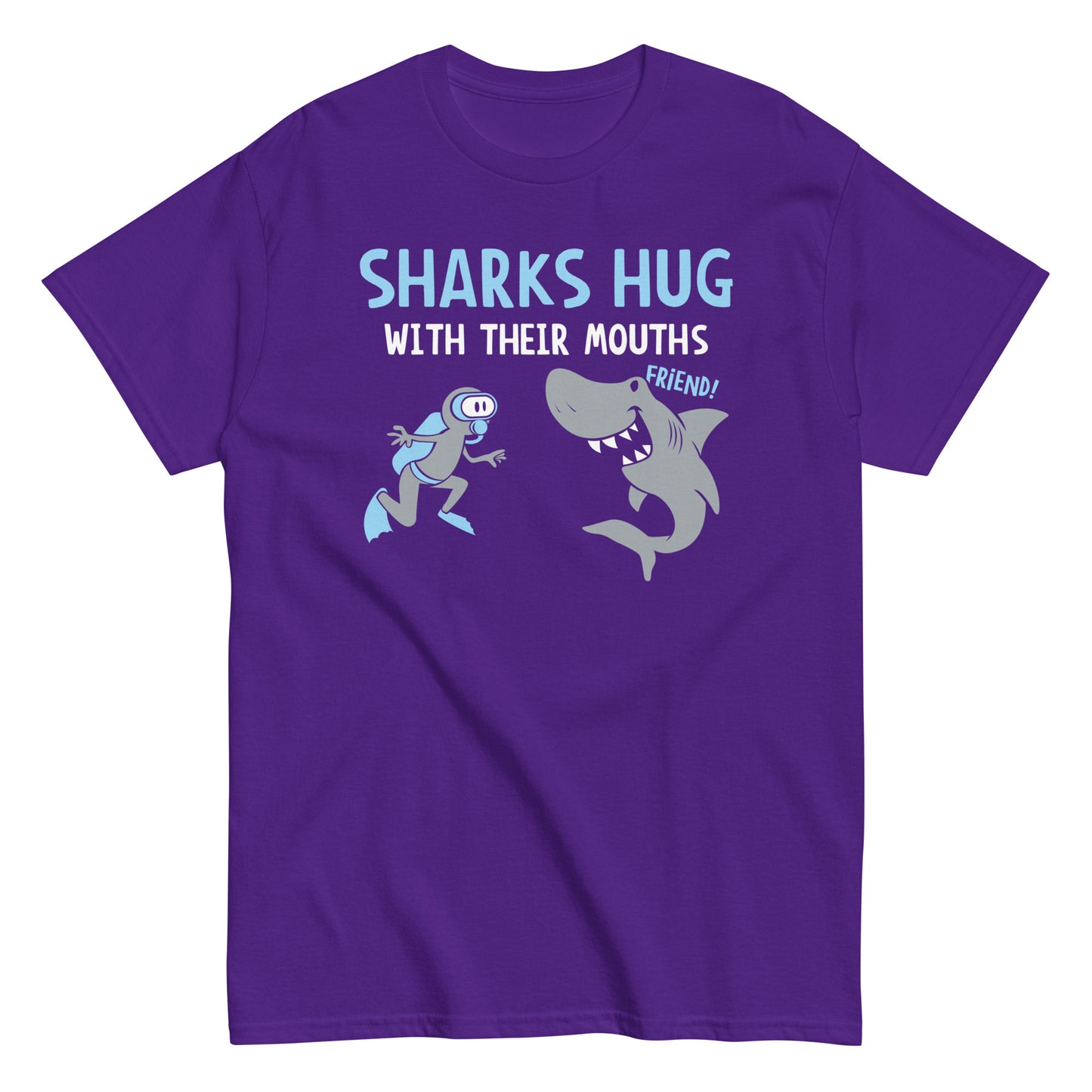 Sharks Hug With Their Mouths Men's Classic Tee