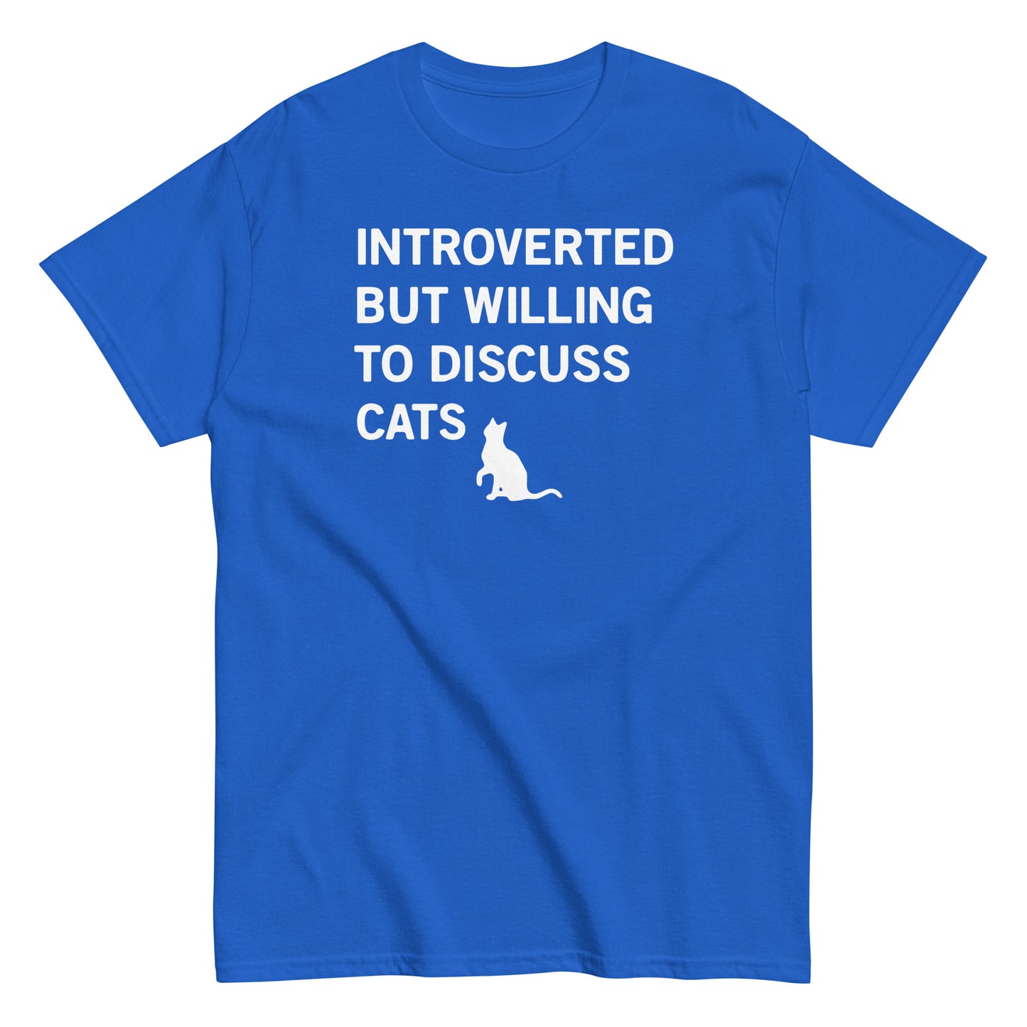 Introverted But Willing To Discuss Cats Men's Classic Tee