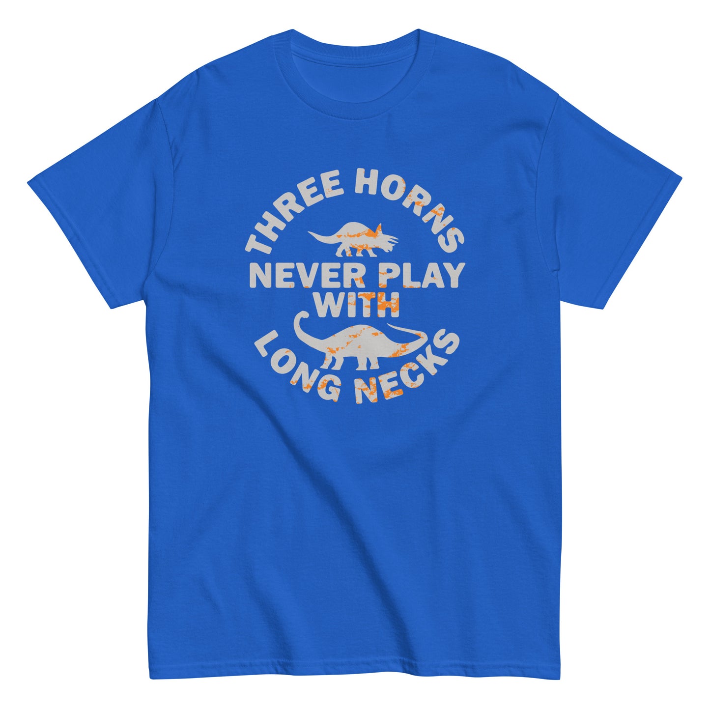 Three Horns Never Play With Long Necks Men's Classic Tee