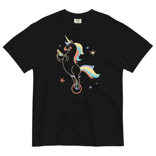 Unicycling Unicorn With Corn Men's Relaxed Fit Tee