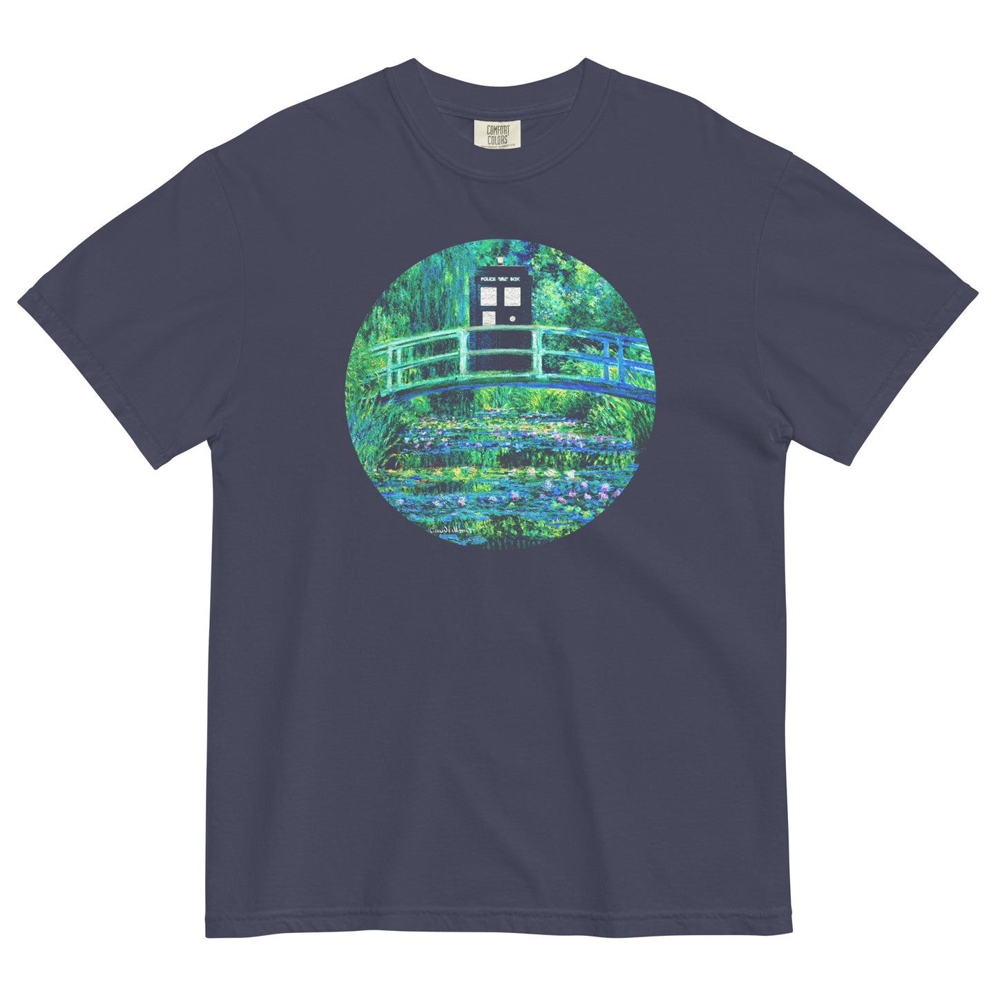 Water Lilies Police Box Men's Relaxed Fit Tee