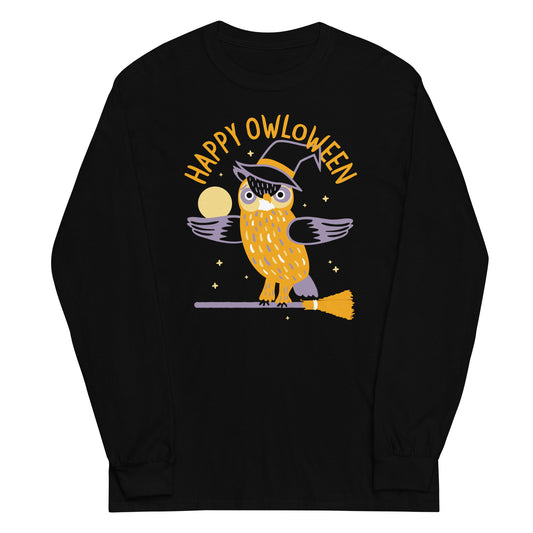 Happy Owloween Unisex Long Sleeve Tee