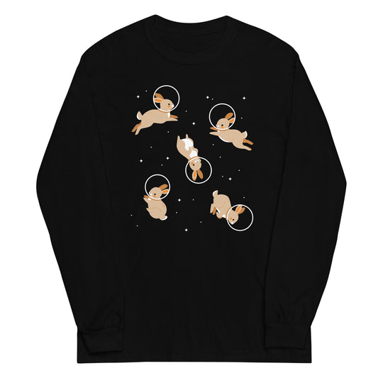 Bunnies In Space Unisex Long Sleeve Tee