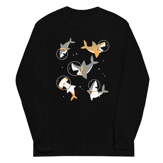 Sharks In Space Unisex Long Sleeve Tee