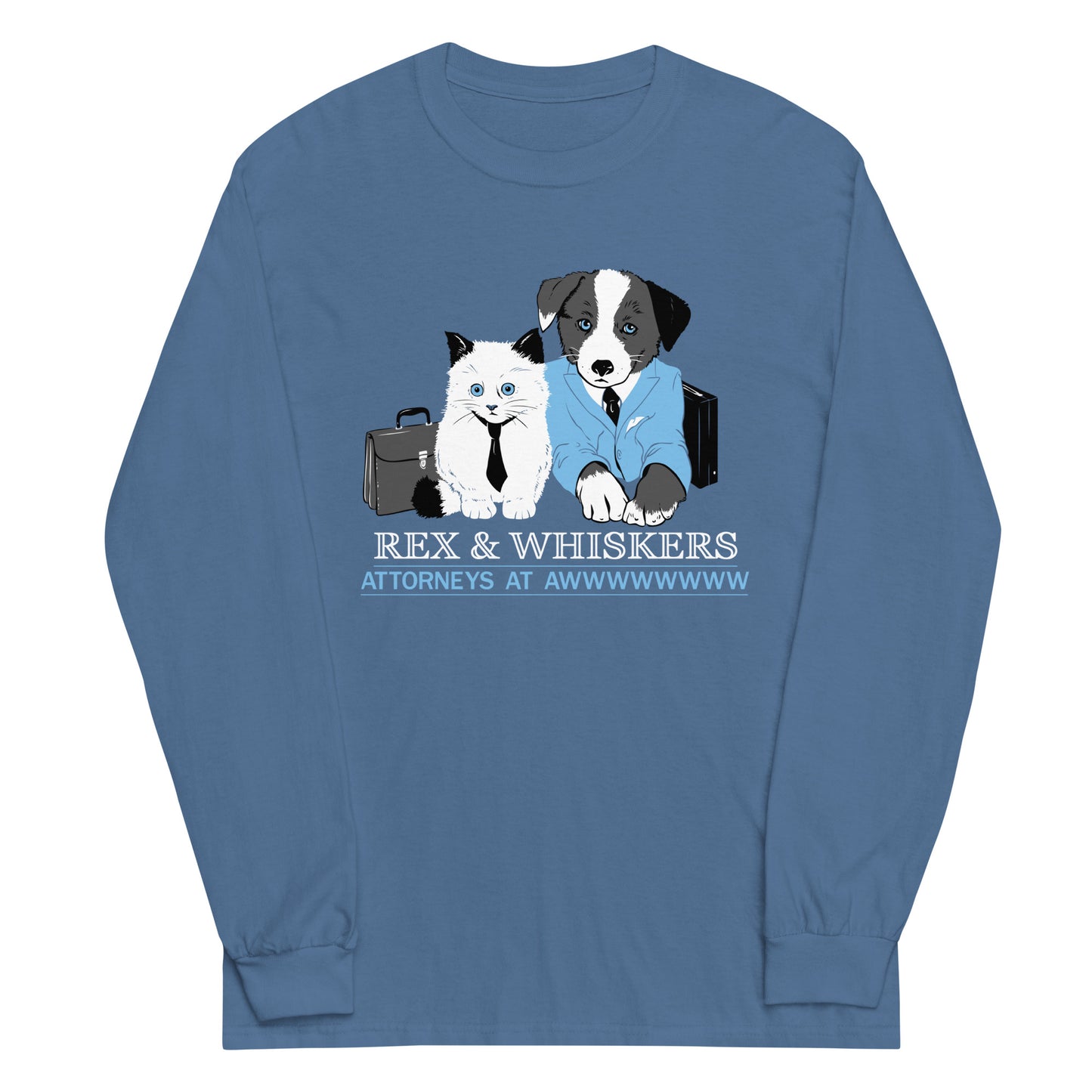 Rex and Whiskers Attorneys Unisex Long Sleeve Tee