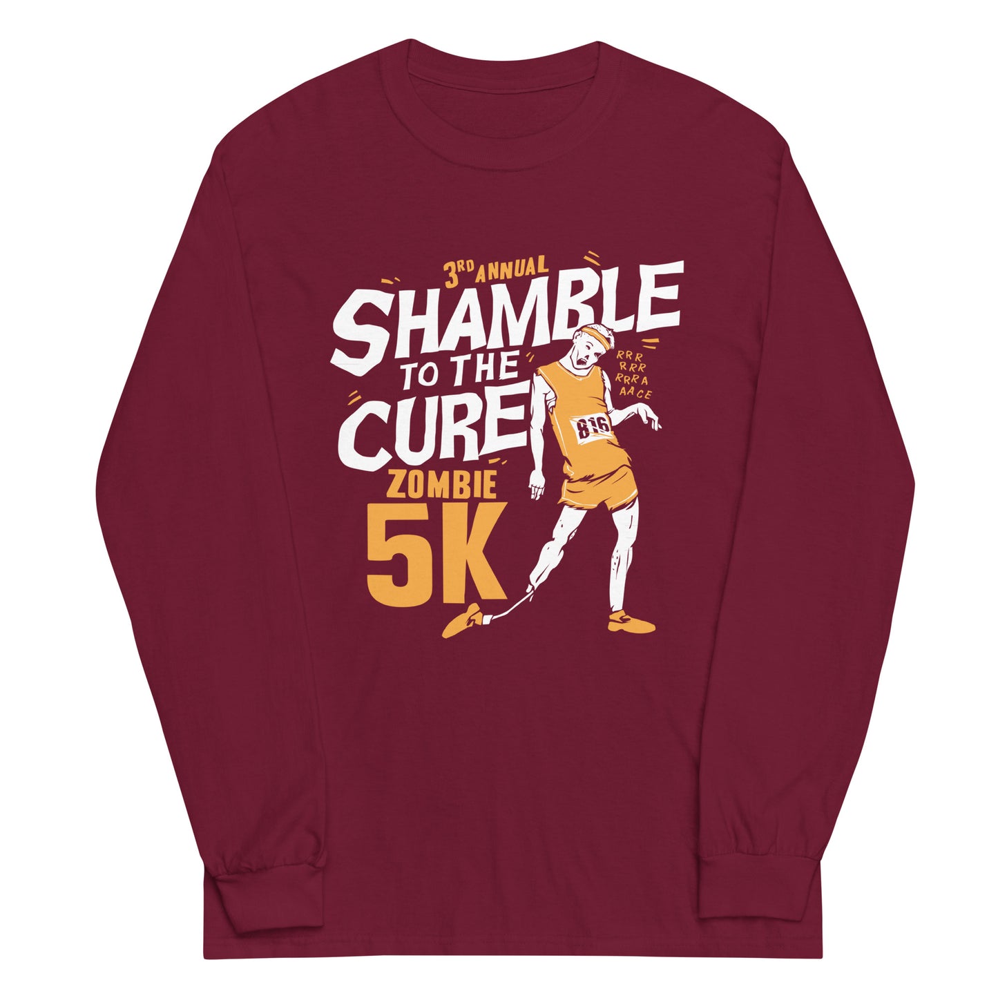 Shamble To The Cure Zombie 5K Unisex Long Sleeve Tee