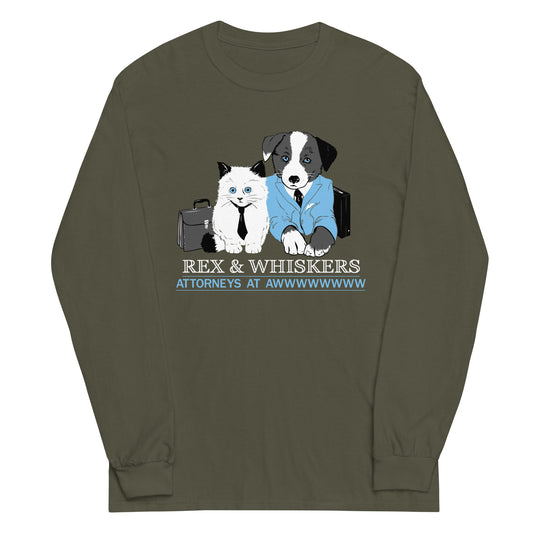 Rex and Whiskers Attorneys Unisex Long Sleeve Tee