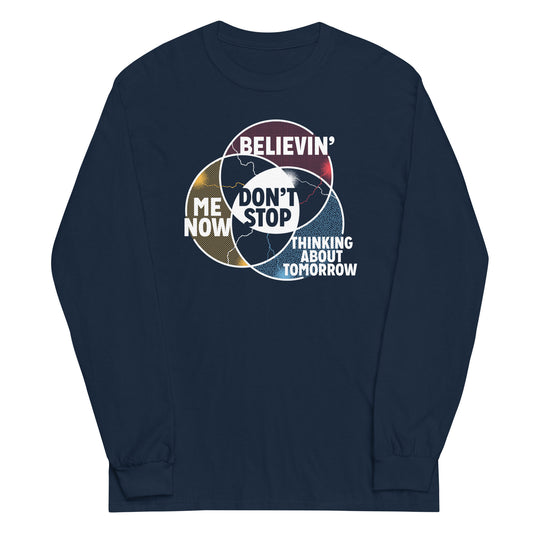 Don't Stop Venn Diagram Unisex Long Sleeve Tee