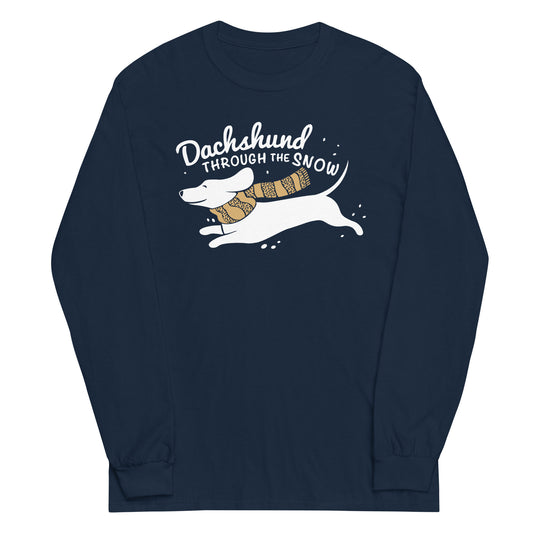 Dachshund Through The Snow Unisex Long Sleeve Tee