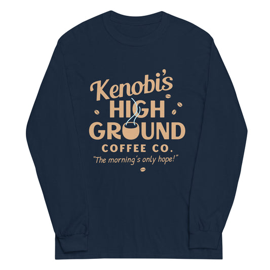 Kenobi's High Ground Coffee Co Unisex Long Sleeve Tee