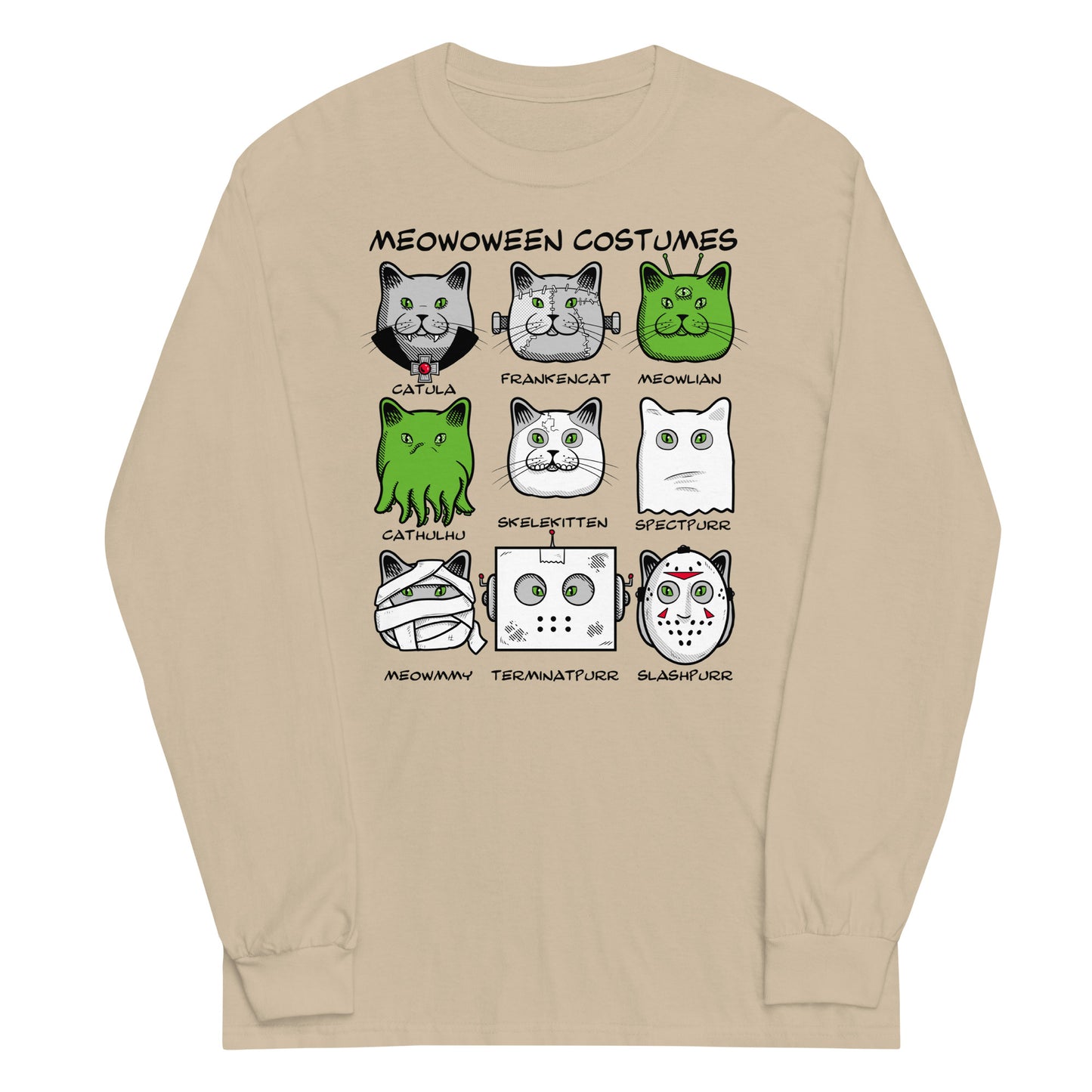 Meowoween Costumes Unisex Long Sleeve Tee