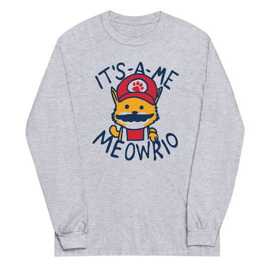 It's-a-me Meowrio Unisex Long Sleeve Tee