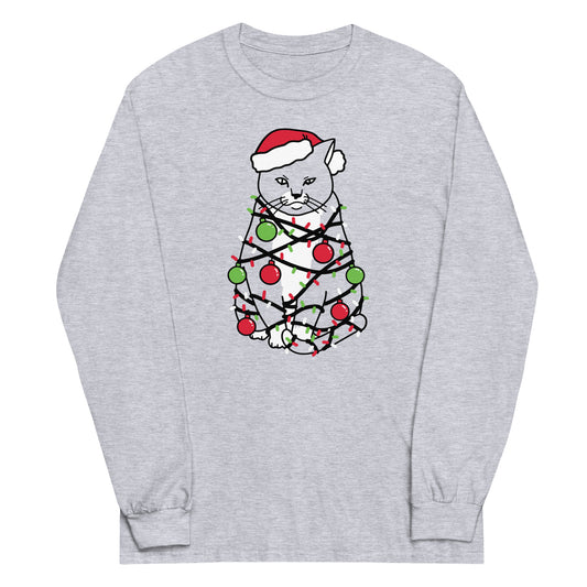 Meowy Christmas Unisex Long Sleeve Tee