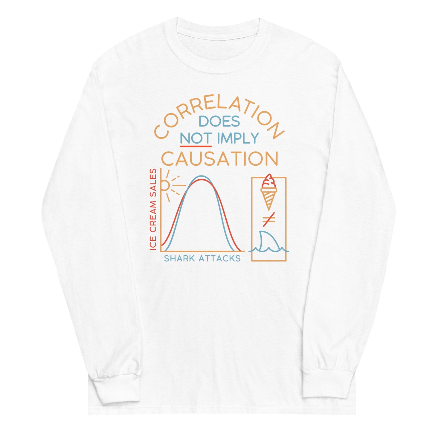 Correlation Does Not Imply Causation Unisex Long Sleeve Tee