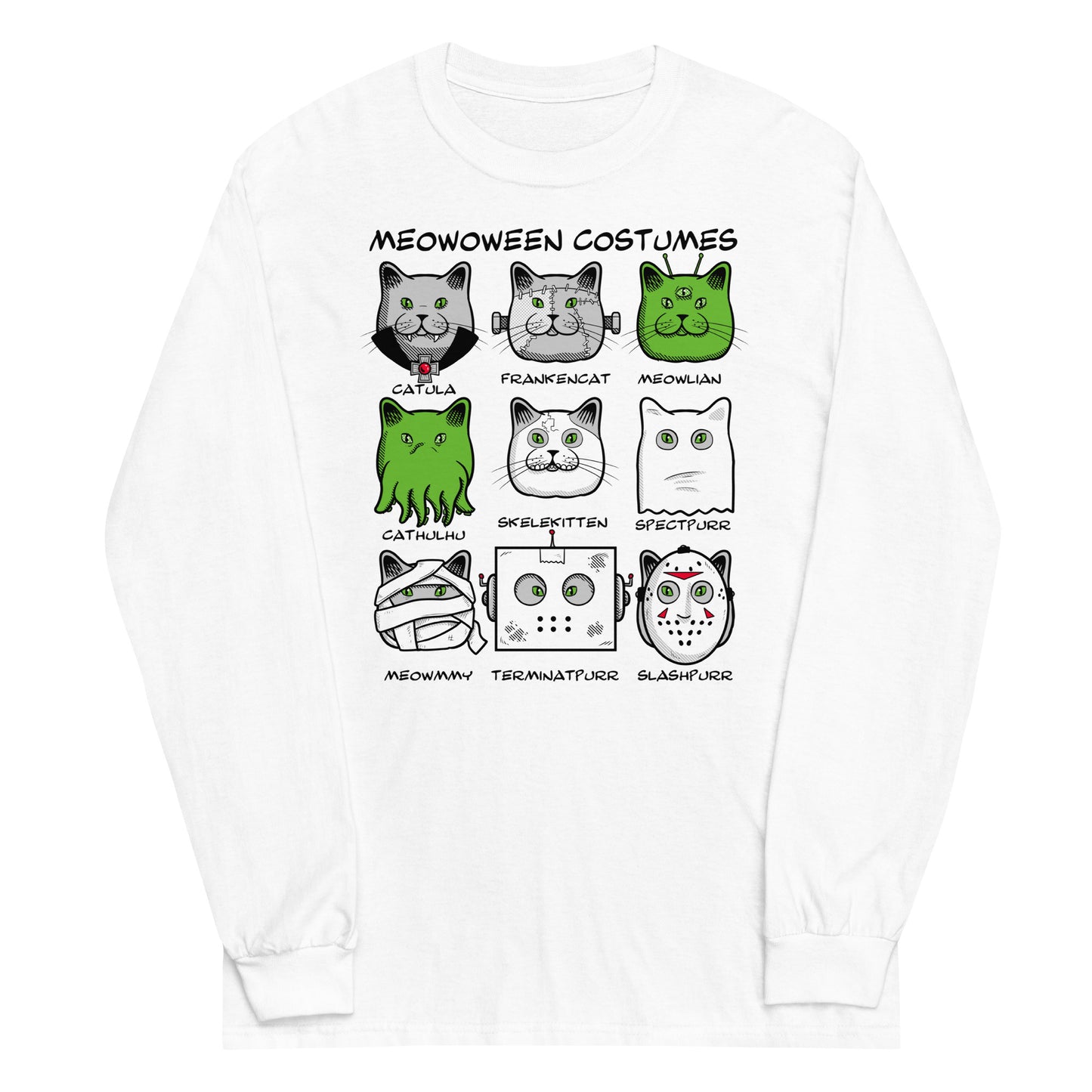 Meowoween Costumes Unisex Long Sleeve Tee