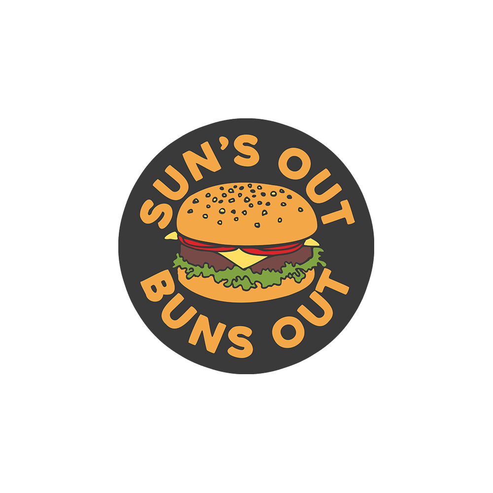 Sun's Out Buns Out Sticker
