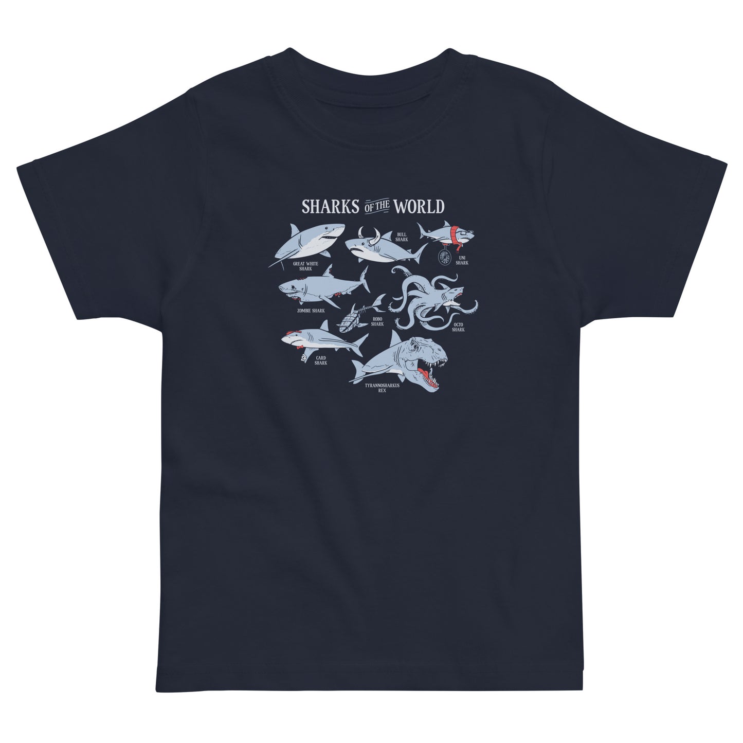 Sharks Of The World Kid's Toddler Tee