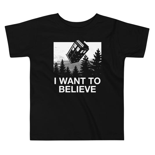 I Want To Believe Tardis Kid's Toddler Tee