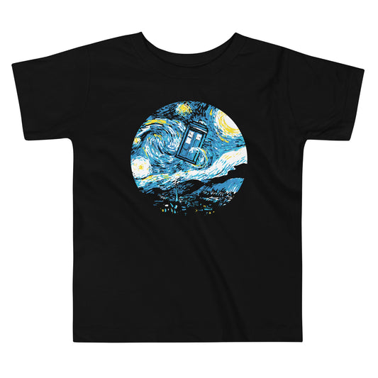 Starry Night Police Box Kid's Toddler Tee