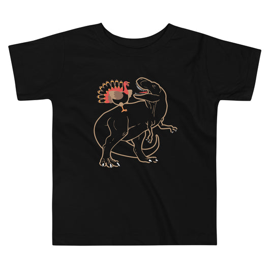 Turkey Riding T-Rex Kid's Toddler Tee