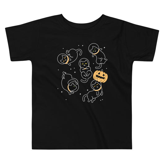 Cat Halloween In Space Kid's Toddler Tee