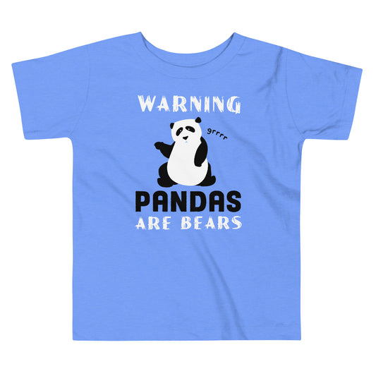 Warning, Pandas Are Bears Kid's Toddler Tee