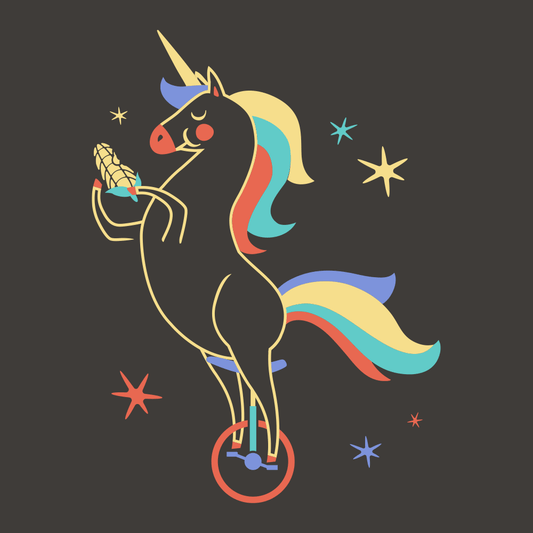 Unicycling Unicorn With Corn