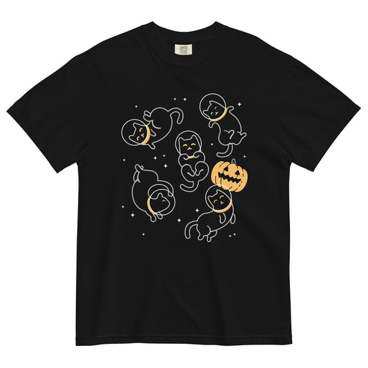Cat Halloween In Space Men's Relaxed Fit Tee