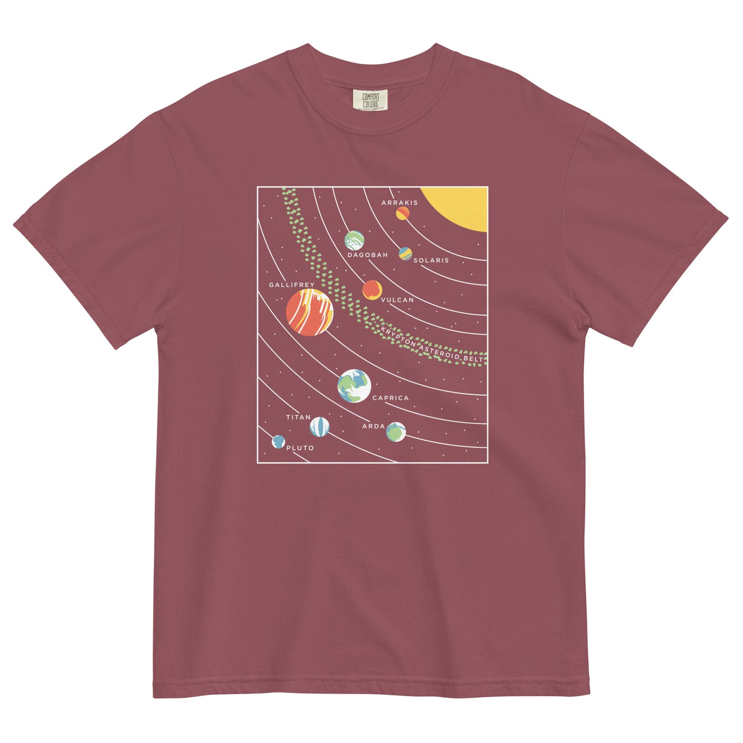9 Planets Men's Relaxed Fit Tee