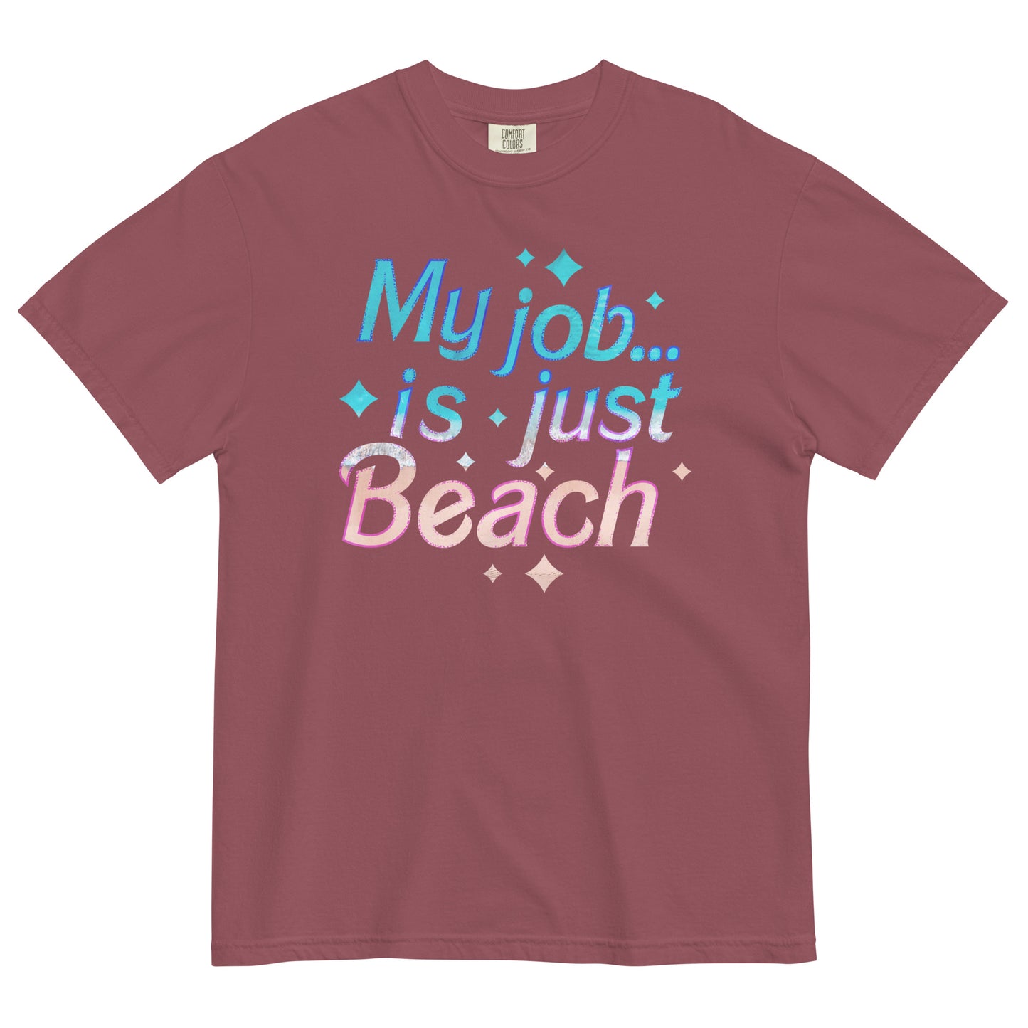 My Job Is Just Beach Men's Relaxed Fit Tee