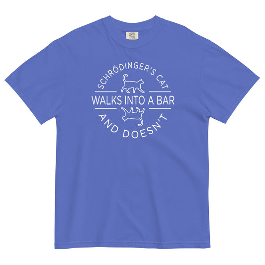 Schrodinger's Cat Walks Into A Bar Men's Relaxed Fit Tee