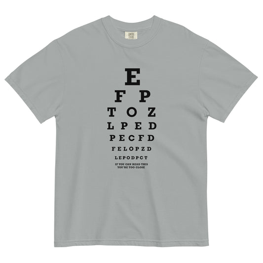 Too Close Eye Chart Men's Relaxed Fit Tee