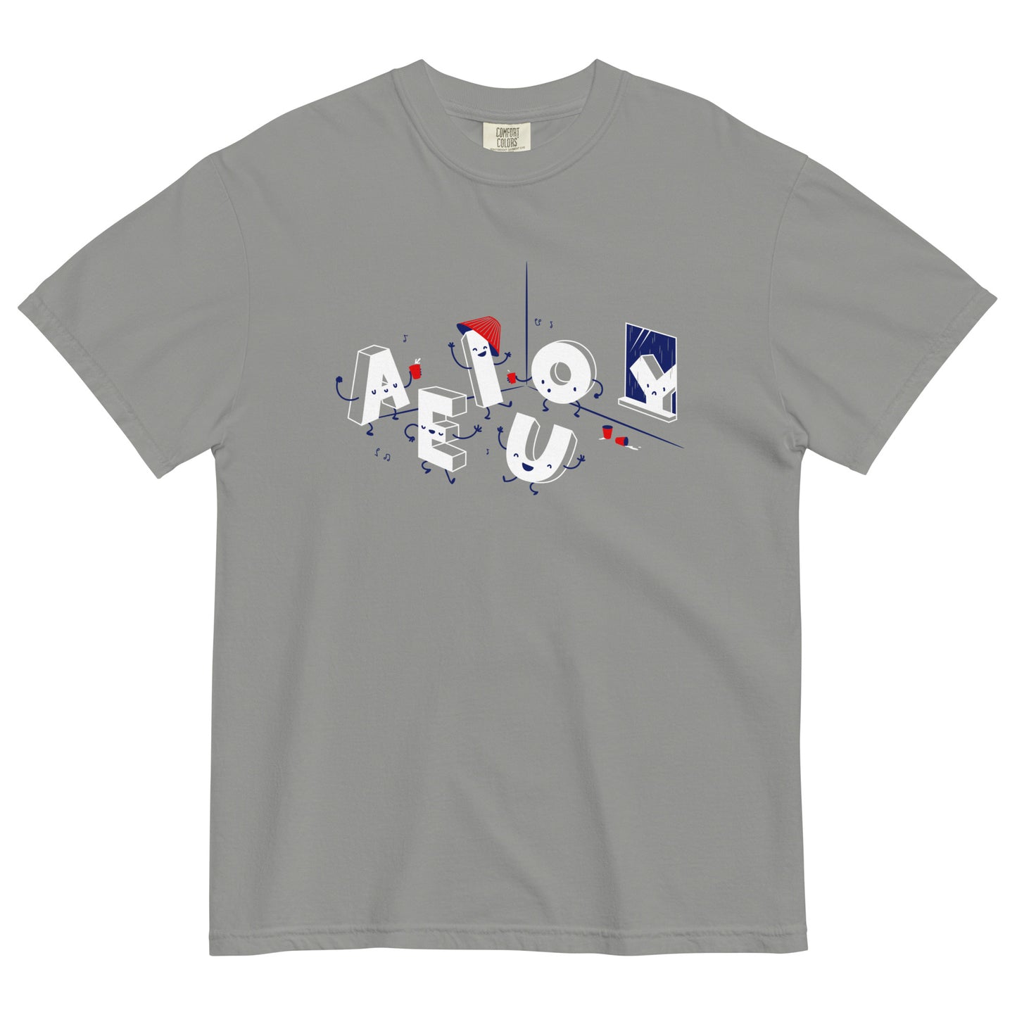 Vowel Party Time Men's Relaxed Fit Tee