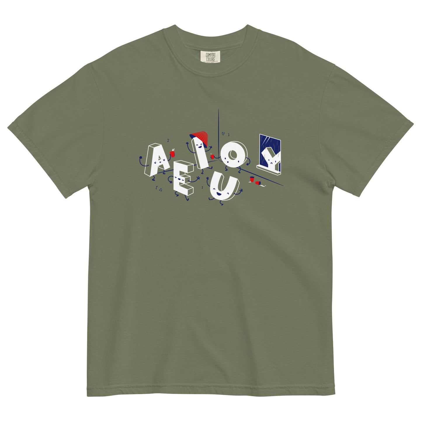 Vowel Party Time Men's Relaxed Fit Tee