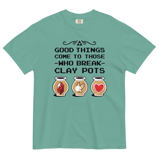 Good Things Come To Those Who Break Clay Pots Men's Relaxed Fit Tee